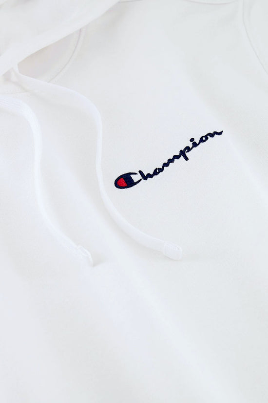 Felpa Con Cappuccio Logo Piccolo Ricamato-champion-Bianco-Uomo-219835 ww001-