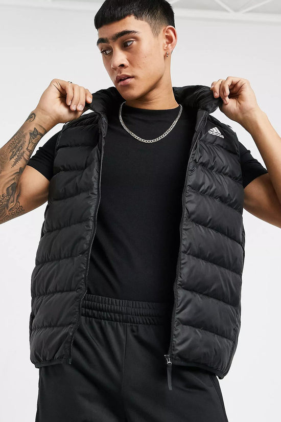Piumino Smanicato Essentials-adidas performance-Nero-Uomo-Hz5728-
