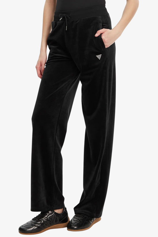 Pantaloni Couture In Ciniglia-guess-Nero-Donna-V3bb26k0232 jblk-