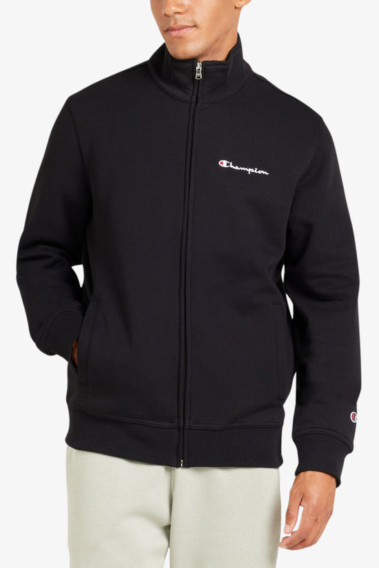 Felpa Full Zip Logo Piccolo Ricamato-champion-Nero-Uomo-220261 kk001-