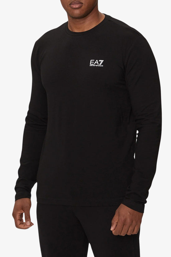 T-Shirt Maniche Lunghe Core Idendity-emporio armani ea7-Nero-Uomo-8npt28 pjvqz 1200-