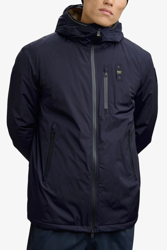 Giubbotto Full Zip Con Cappuccio Interno Eco Pelliccia Jarvis-blauer-Blu-Uomo-25wbluk11139 007110 888-