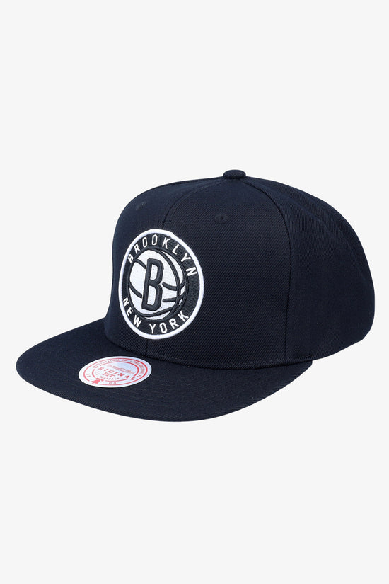 Cappellino Snapback Team Ground 2.0 Brooklyn Nets-mitchell&ness-Nero-Uomo-Hhss3256 bneyypppblck-