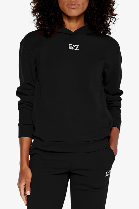 Felpa Con Cappuccio Core Identity-emporio armani ea7-Nero-Donna-6dtm16 tjqlz 1200-