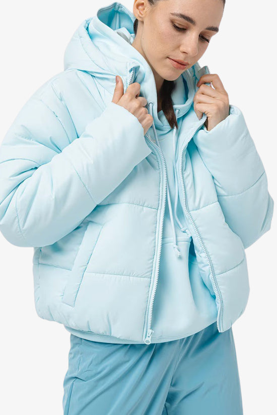 Piumino Full Zip Con Cappuccio Therma-FIT-nike sportswear-Blu-Donna-Fz5899 474-