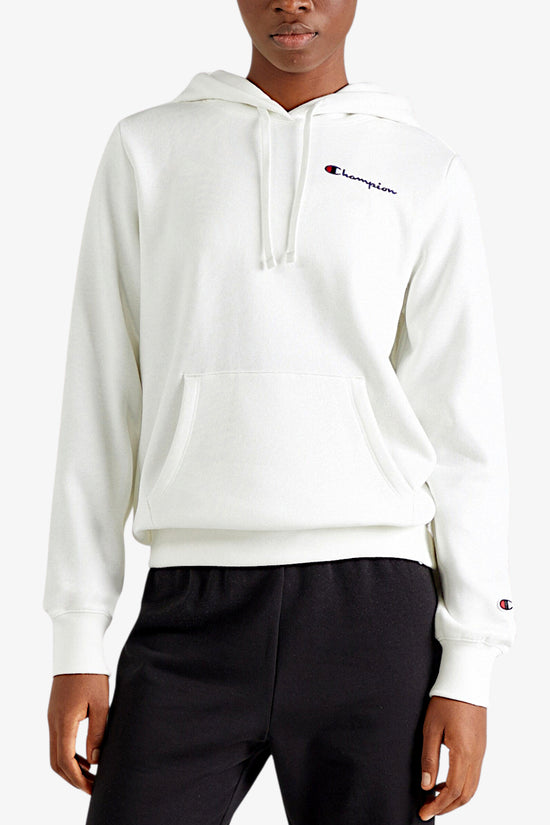 Felpa Con Cappuccio Logo Piccolo Ricamato-champion-Bianco-Donna-117530 ww003-