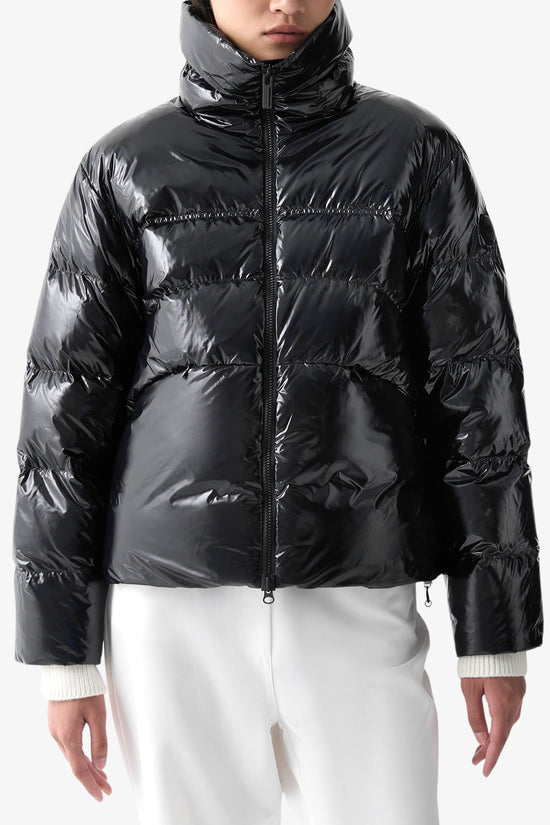 Piumino Full Zip Glossy Con Collo Alto-colmar-Nero-Donna-2269 8xv 99-