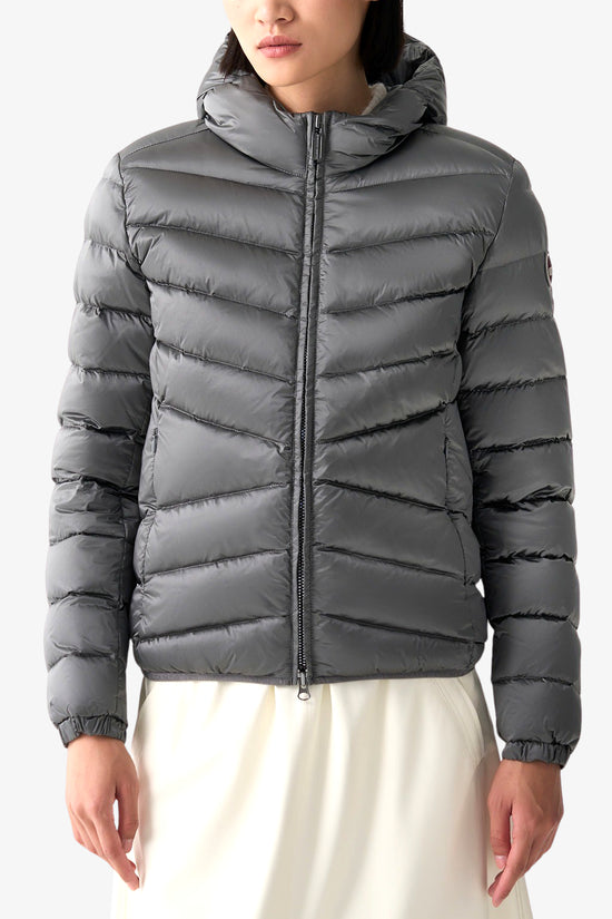 Piumino Full Zip Con Cappuccio Cangiante-colmar-Grigio-Donna-2219 2yo 506-