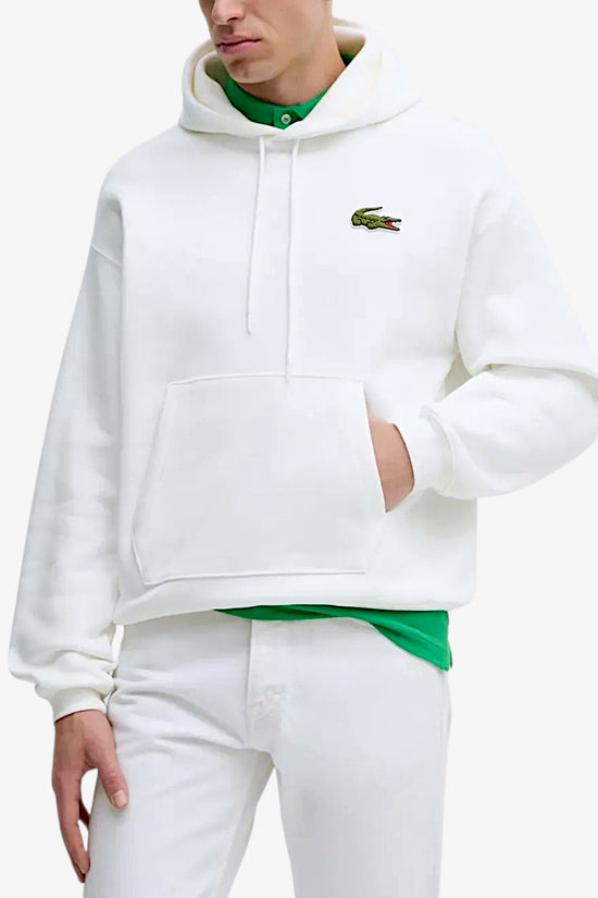 Felpa Con Cappuccio Con Stemma-lacoste-Bianco-Uomo-Sh2754 00 70v-
