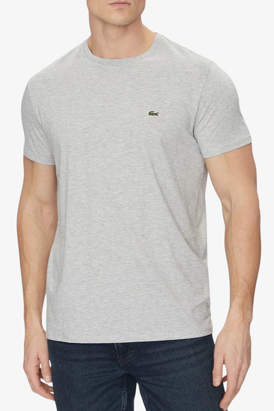 T-Shirt Maniche Corte In Cotone Pima-lacoste-Grigio-Uomo-Th6709 00 cca-