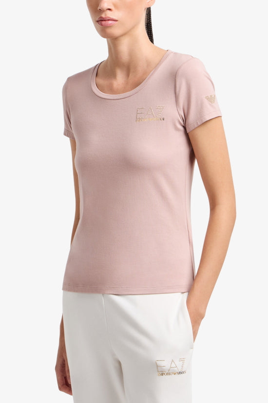 T-Shirt Maniche Corte Evolution Stretch-emporio armani ea7-Rosa-Donna-8ntt65 tjdqz u4079-