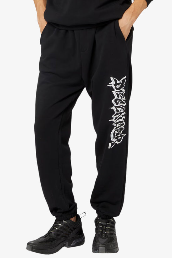 Pantaloni Logo Gommato Laterale-disclaimer-Nero-Uomo-24ids54522-