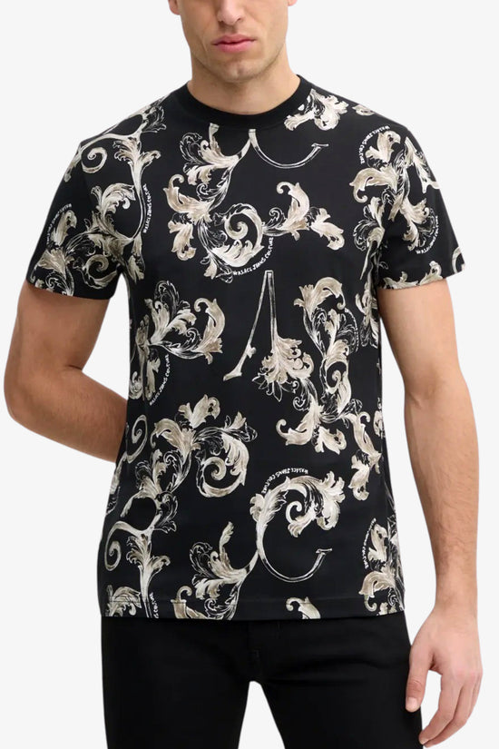 T-Shirt Maniche Corte Stampa Outline Barocco versace jeans couture