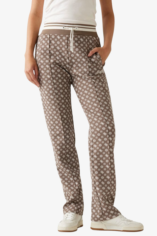 Pantaloni Logo All-Over New Aggie-guess-Marrone-Donna-V5yb20kb212 p8hi-
