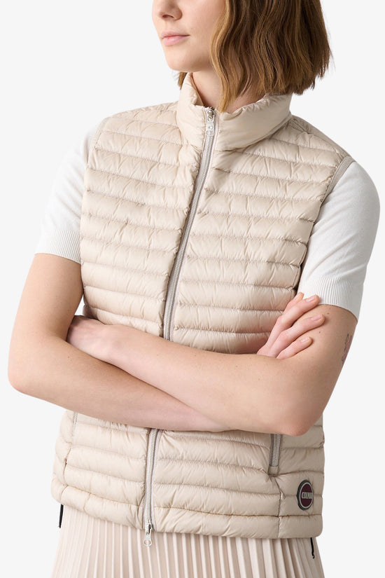Gilet Piumino Full Zip Trapuntato-colmar-Beige-Donna-2222a 9vx 219-