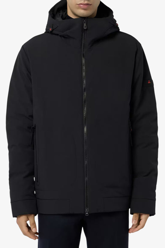 Giubbotto Full Zip Con Cappuccio In Softshell Loge Srt 01-peuterey-Nero-Uomo-Peu5566 01192020 ner-