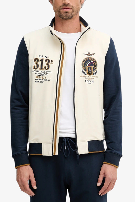 Felpa Full Zip Ricamata Frecce Tricolori-aeronautica militare-Multicolore-Uomo-252fe2062uf00662-