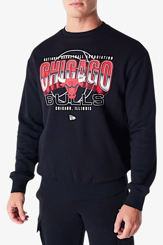 Felpa Girocollo Chicago Bulls NBA Tech-new era-Nero-Uomo-60565014-