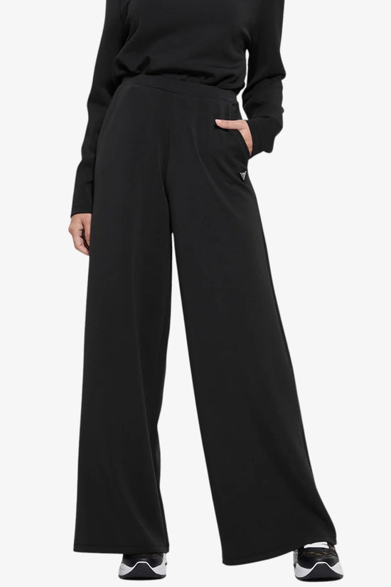 Pantaloni Palazzo Olympe-guess-Nero-Donna-V4yb07kcay2 jblk-