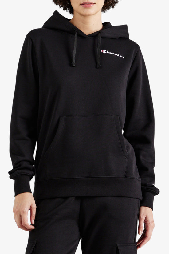 Felpa Con Cappuccio Logo Piccolo Ricamato-champion-Nero-Donna-117530 kk001-