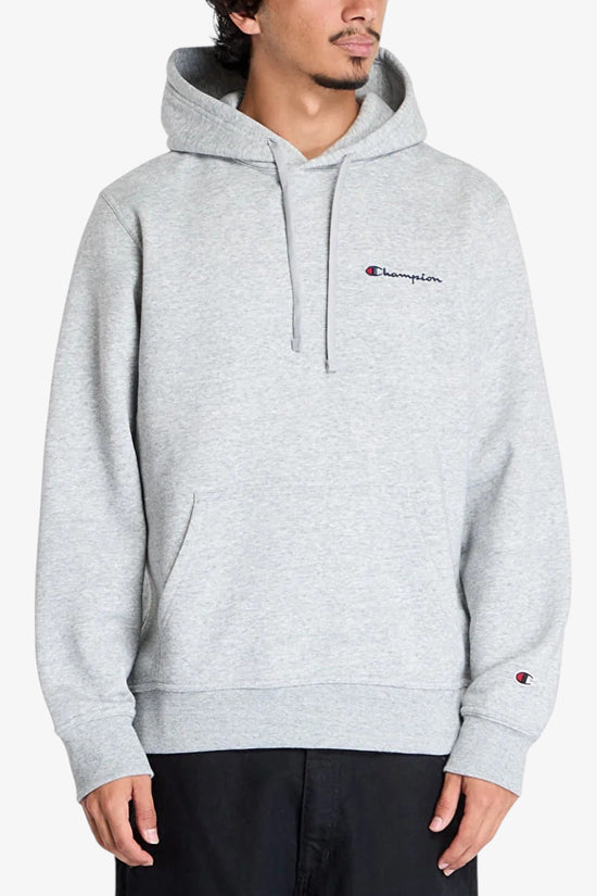 Felpa Con Cappuccio Logo Piccolo Ricamato-champion-Grigio-Uomo-220258 em021-