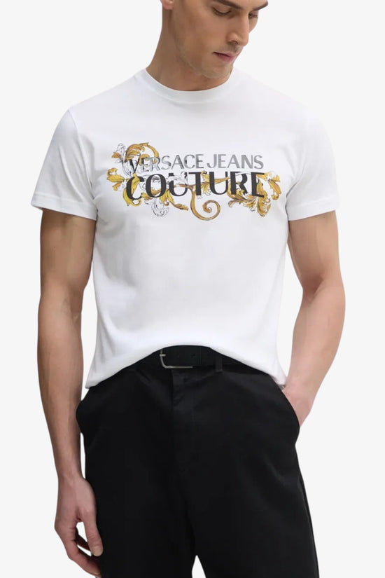 T-Shirt Maniche Corte Stampa Logo-versace jeans couture-Bianco-Uomo-78gahc05 cj01c g03-