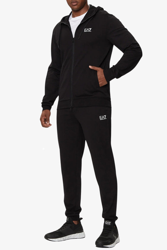 Tuta Full Zip Con Cappuccio Core Identity-emporio armani ea7-Nero-Uomo-8npv68 pjvtz 1200-