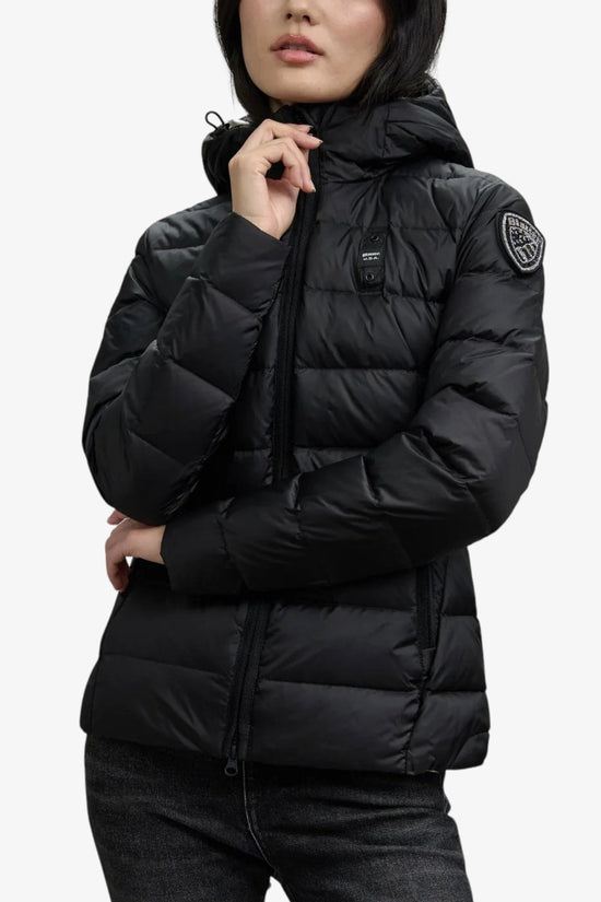 Piumino Full Zip Con Cappuccio Charme-blauer-Nero-Donna-25wbldc03100 006047 999ei-