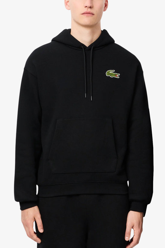 Felpa Con Cappuccio Con Stemma-lacoste-Nero-Uomo-Sh2754 00 031-