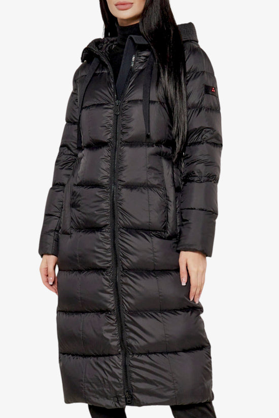 Piumino Lungo Full Zip Con Cappuccio Nunki Mqn 02-peuterey-Nero-Donna-Ped5444 01181967 ner-