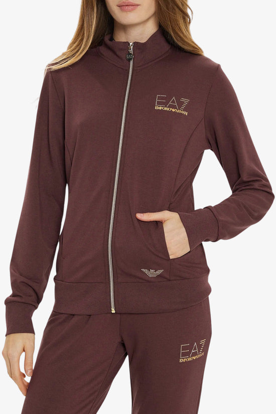 Felpa Full Zip Evolution-emporio armani ea7-Marrone-Donna-8ntm43 tj9rz u6063-