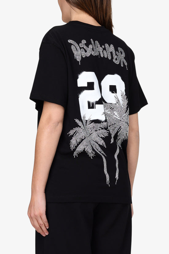 T-Shirt Maniche Corte Stampe E Applicazioni Strass-disclaimer-Nero-Donna-25eds54998-