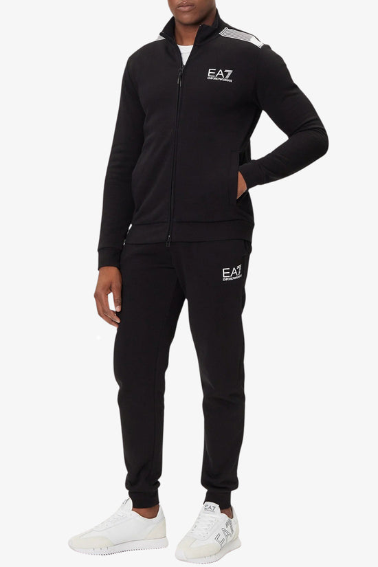 Tuta Full Zip 7 Lines-emporio armani ea7-Nero-Uomo-7m000966 af10377 uc001-