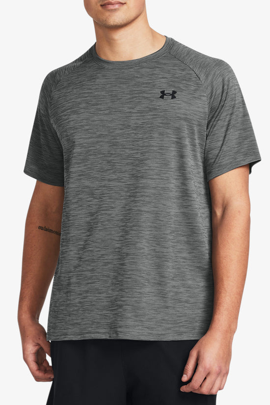 T-Shirt Maniche Tech Textured-under armour-Grigio-Uomo-1382796 025-