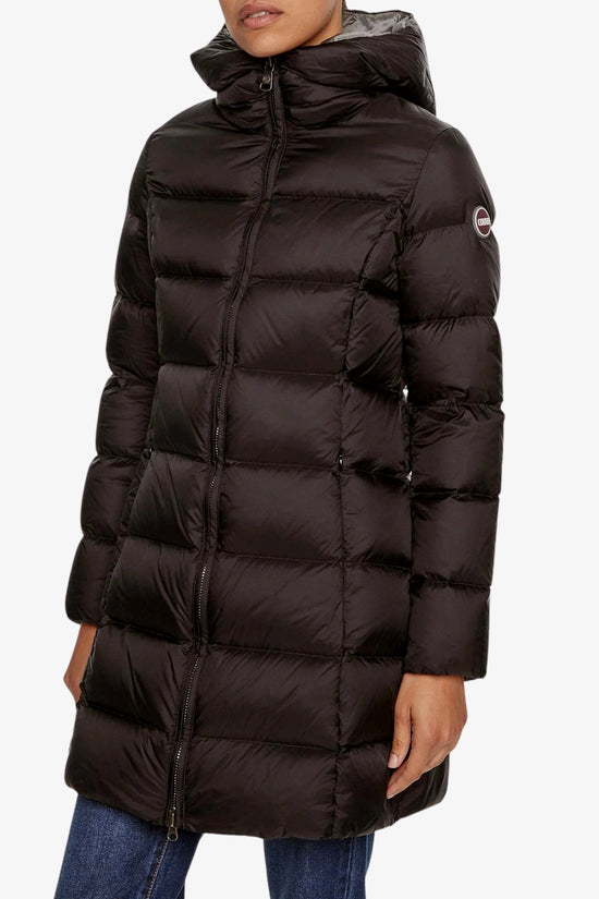 Piumino Lungo Full Zip Con Cappuccio-colmar-Nero-Donna-2221 2yo 99-