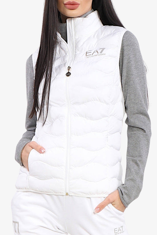 Gilet Piumino Full Zip Core Lady Packable-emporio armani ea7-Bianco-Donna-8ntq08 tnf8z 0104-