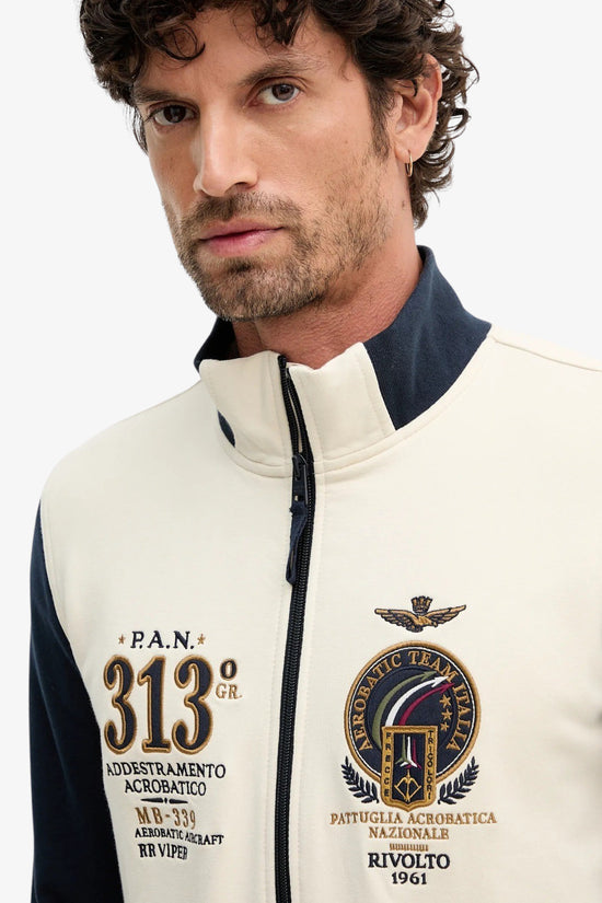 Felpa Full Zip Ricamata Frecce Tricolori-aeronautica militare-Multicolore-Uomo-252fe2062uf00662-
