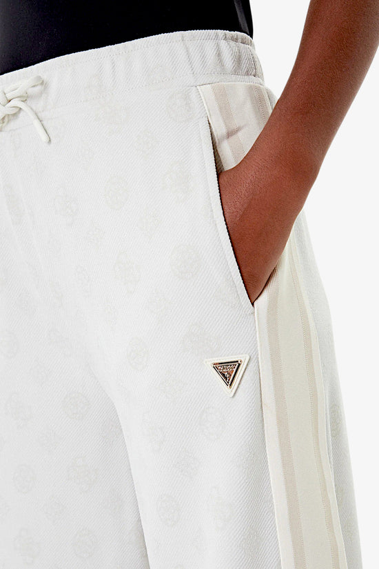 Pantaloni Logo All-Over Peony Taped-guess-Bianco-Donna-V5yb10k0282 f0er-