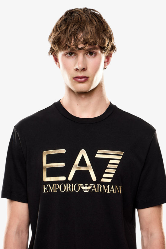 T-Shirt Maniche Corte Maxi Logo Series-emporio armani ea7-Nero-Uomo-7m001189 af17789 uc001-