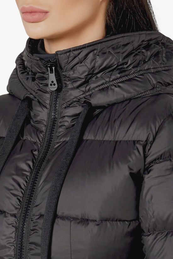 Piumino Lungo Full Zip Con Cappuccio Nunki Mqn 02-peuterey-Nero-Donna-Ped5444 01181967 ner-