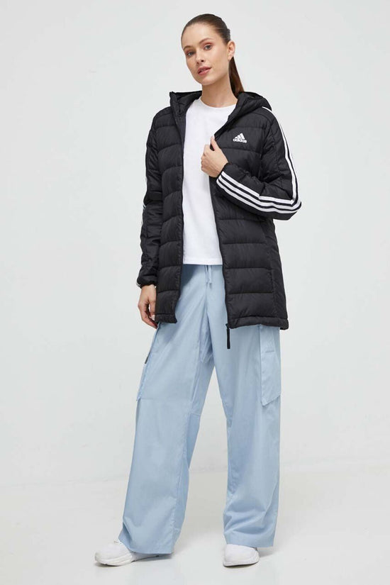 Piumino Parka Full Zip Con Cappuccio 3-Stripes-adidas performance-Nero-Donna-Hz4428-