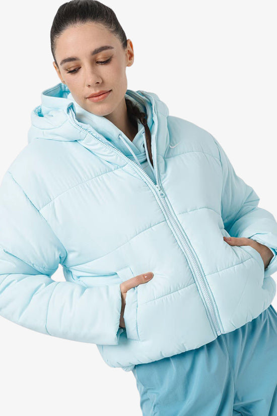 Piumino Full Zip Con Cappuccio Therma-FIT-nike sportswear-Blu-Donna-Fz5899 474-
