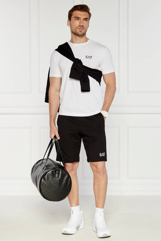T-Shirt Maniche Corte Elasticizzata In Cotone Pima Core Identity-emporio armani ea7-Bianco-Uomo-8npt26 pjvqz 1100-