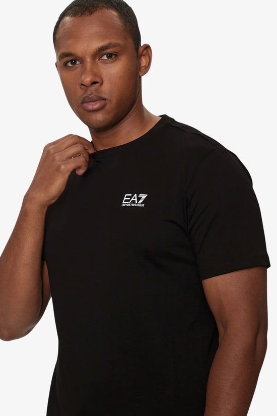 T-Shirt Maniche Corte Elasticizzata In Cotone Pima Core Identity-emporio armani ea7-Nero-Uomo-8npt26 pjvqz 1200-