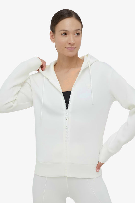 Felpa Full Zip Con Cappuccio Allie Scuba-guess-Bianco-Donna-V3rq11k7uw2 g6k5-