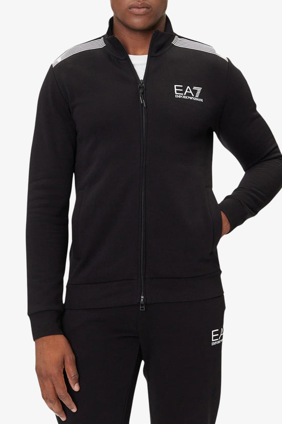 Tuta Full Zip 7 Lines-emporio armani ea7-Nero-Uomo-7m000966 af10377 uc001-