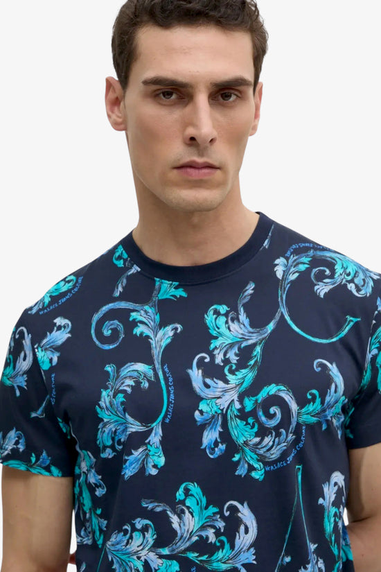 T-Shirt Maniche Corte Stampa Outline Barocco versace jeans couture