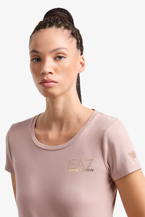 T-Shirt Maniche Corte Evolution Stretch-emporio armani ea7-Rosa-Donna-8ntt65 tjdqz u4079-