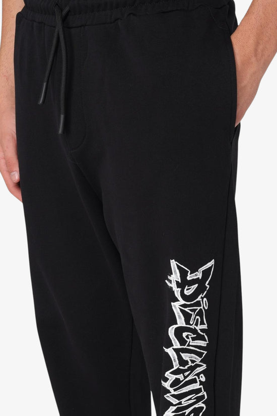 Pantaloni Logo Gommato Laterale-disclaimer-Nero-Uomo-24ids54522-
