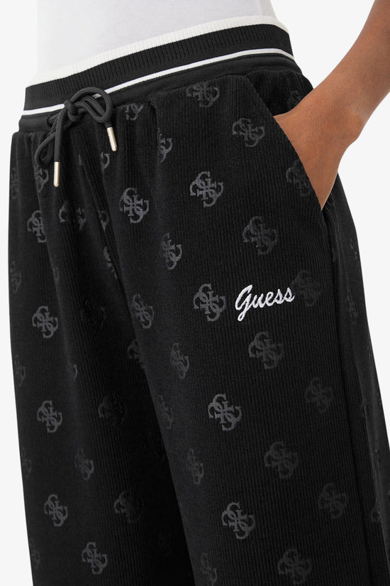 Pantaloni In Velluto A Coste Paulina-guess-Nero-Donna-V5bb00k1902 jblk-